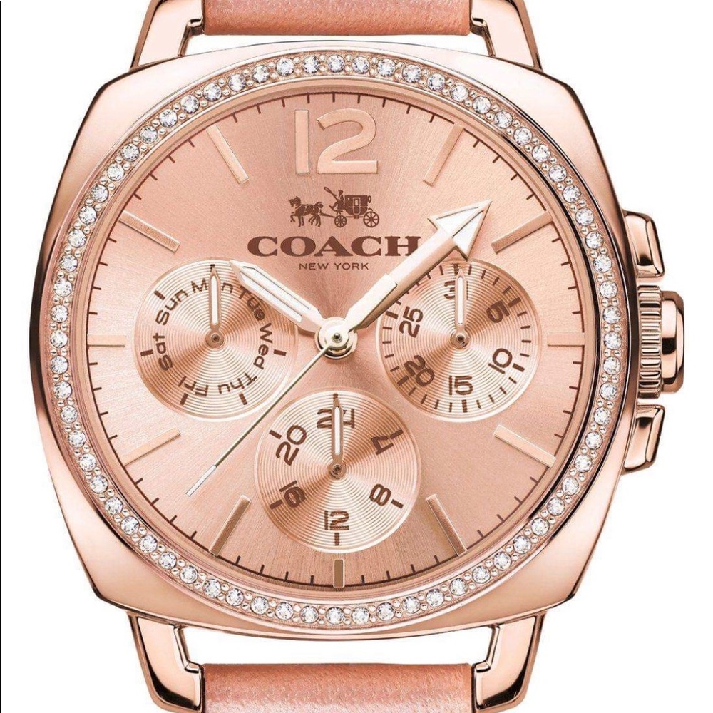 Authentic Coach Pink and Rose Gold Watch AS IS
